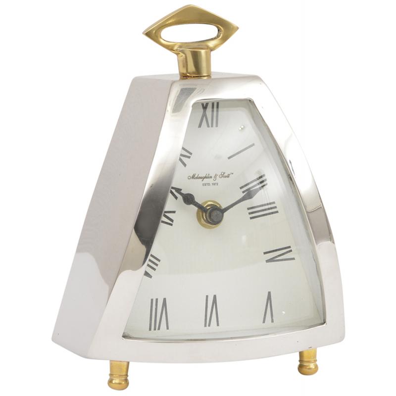 Republica Small Nickel Mantel Clock